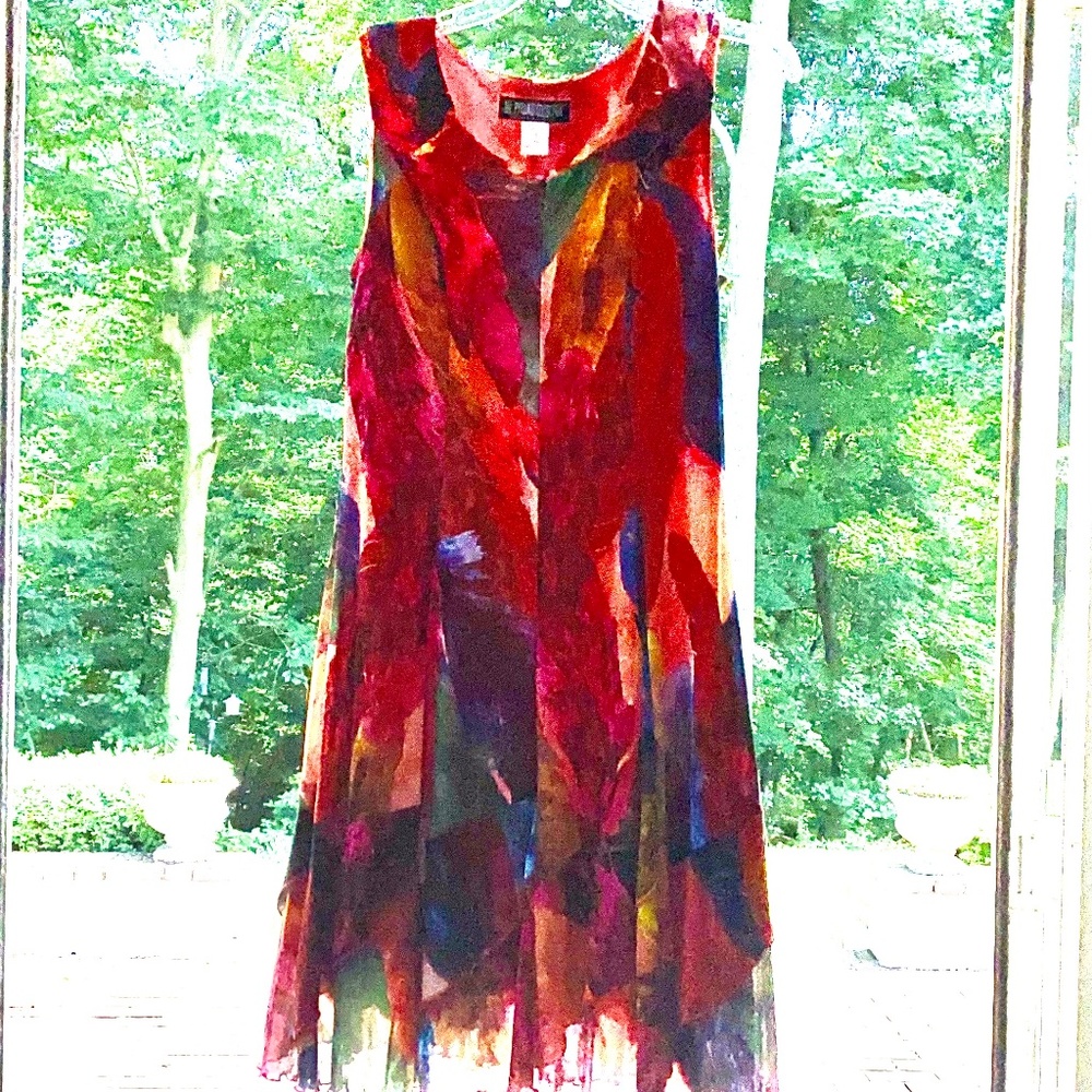 The Pyramid Collection Floral- Inspired Colorful Dress Size Small 6/8